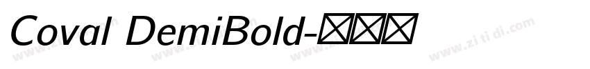 Coval DemiBold字体转换